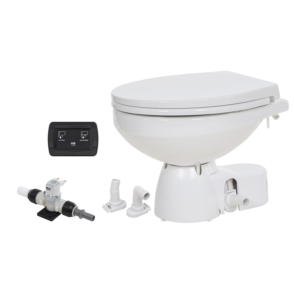 Jabsco Quiet Flush E2 Fresh Water Toilet Regular Bowl 12V Soft Close Lid 380454192RSP
