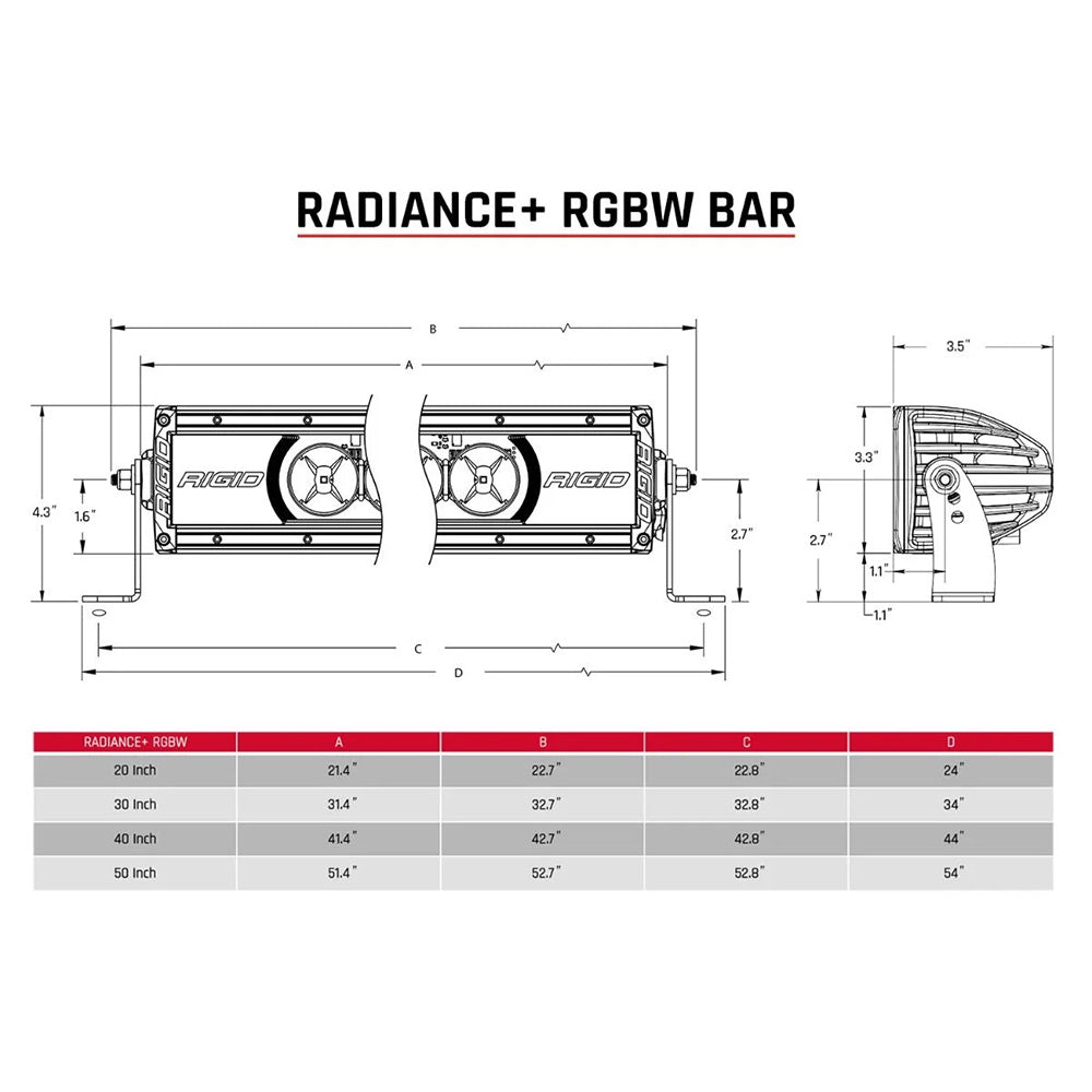 RIGID Industries Radiance 50 Light Bar RGBW 250053