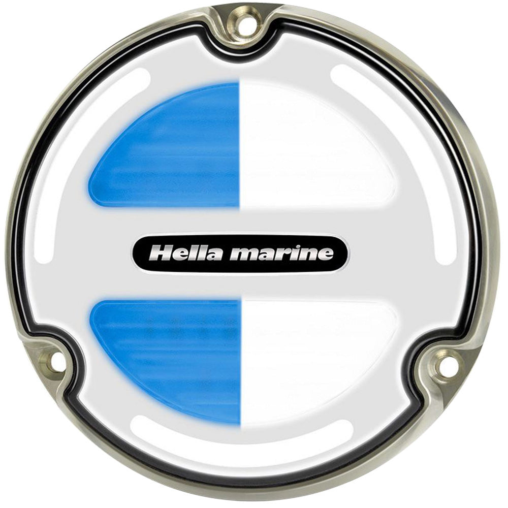 Hella Marine Apelo A3 WhiteBlue Underwater Light Bronze White Lens 016830001