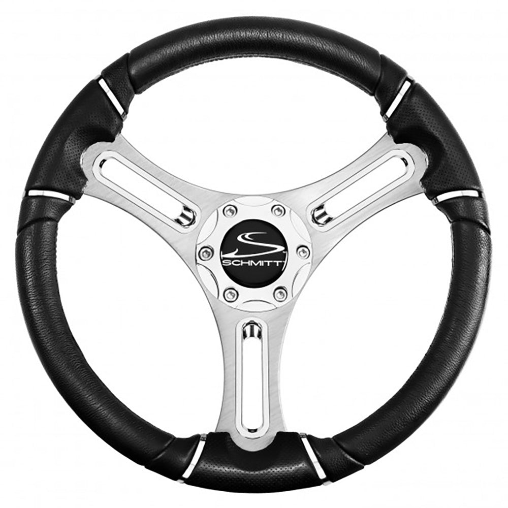 Schmitt Marine Torcello 14 Wheel 04 Series Polyurethane Wheel wChrome Trim Cap Brushed Spokes 34 Tapered Shaft