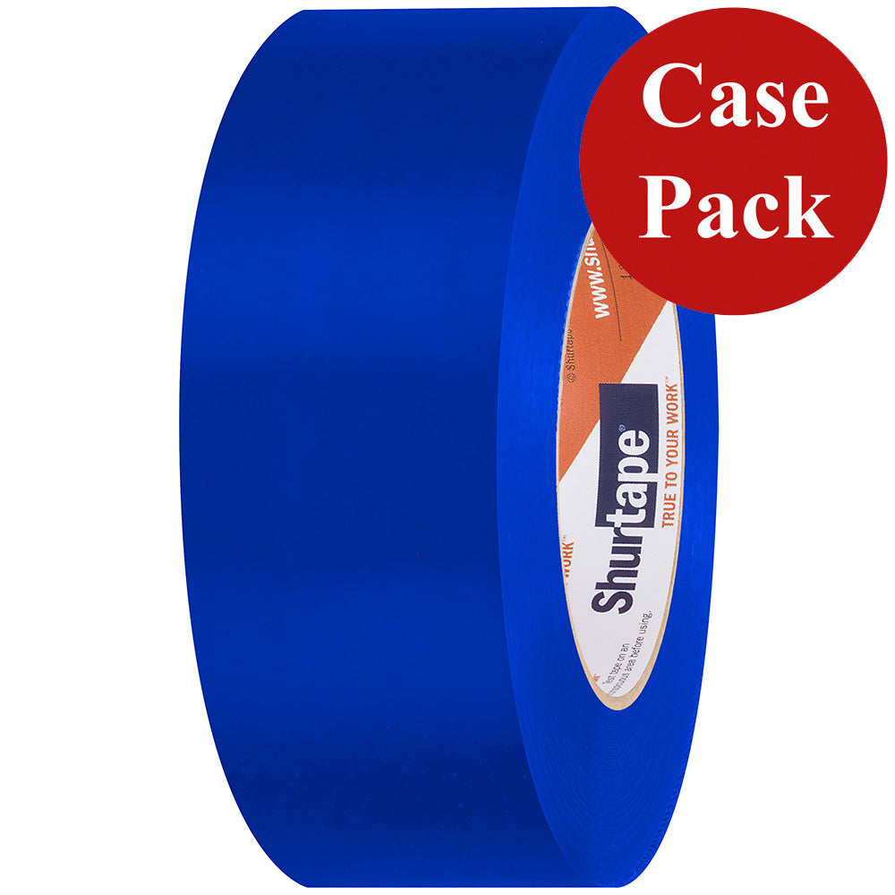Shurtape UVResistant Marine Heat Shrink Tape 48MM x 55M Roll Straight Edge Blue Case of 24 Rolls 105731C