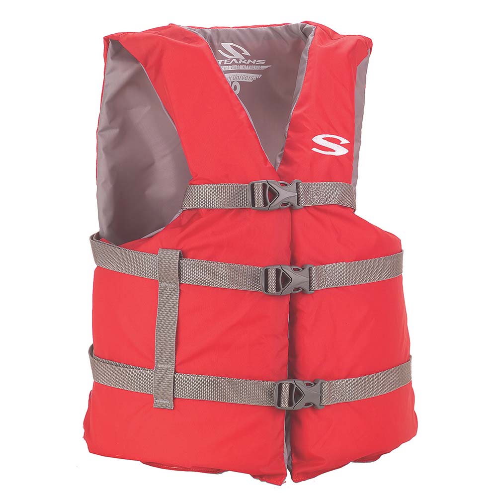 Stearns PFD 2001 Adult Boat Universal Red Display fAdults Over 90lbs Chest Size Of 50 2160925