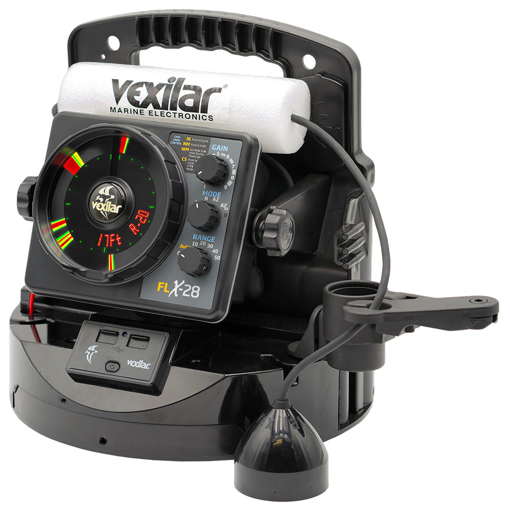 Vexilar FLX28 Pro Pack Elite Fishing System wPro View IceDucer Vexilar Lithium Battery PPEL28PV