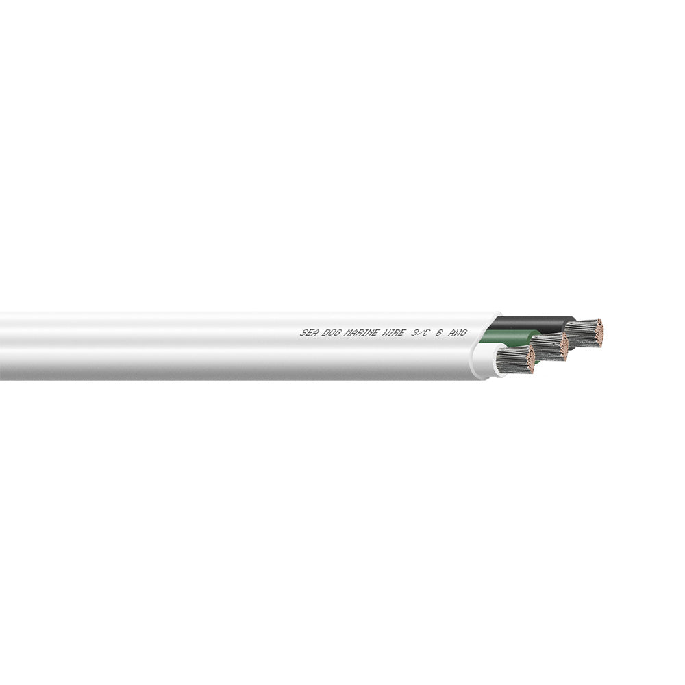 SeaDog 63 AWG Flat Triplex Wire WhiteGreenBlack 100 8006302