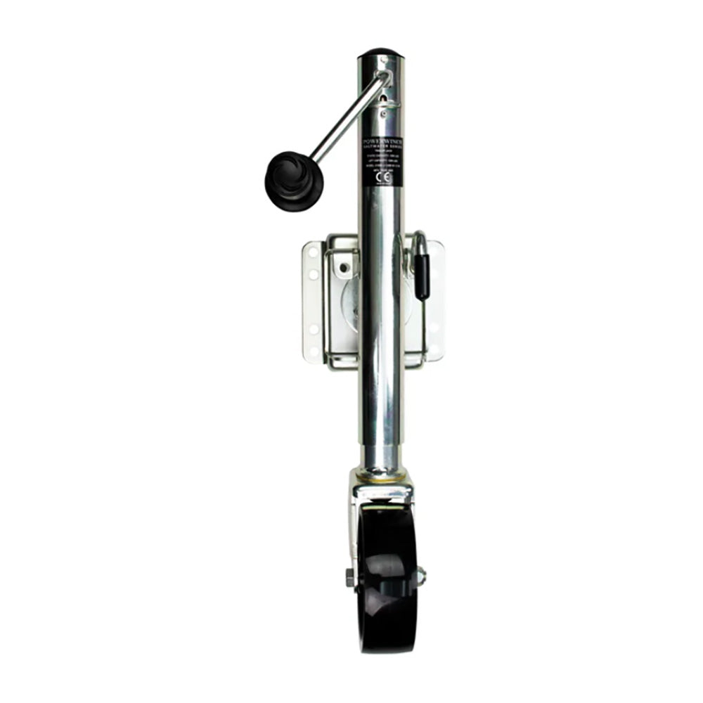 Powerwinch Saltwater Series Jack 1000lb BoltOn Single Wheel Zinc 500 HR Salt Spray 21600J1000B1ZR