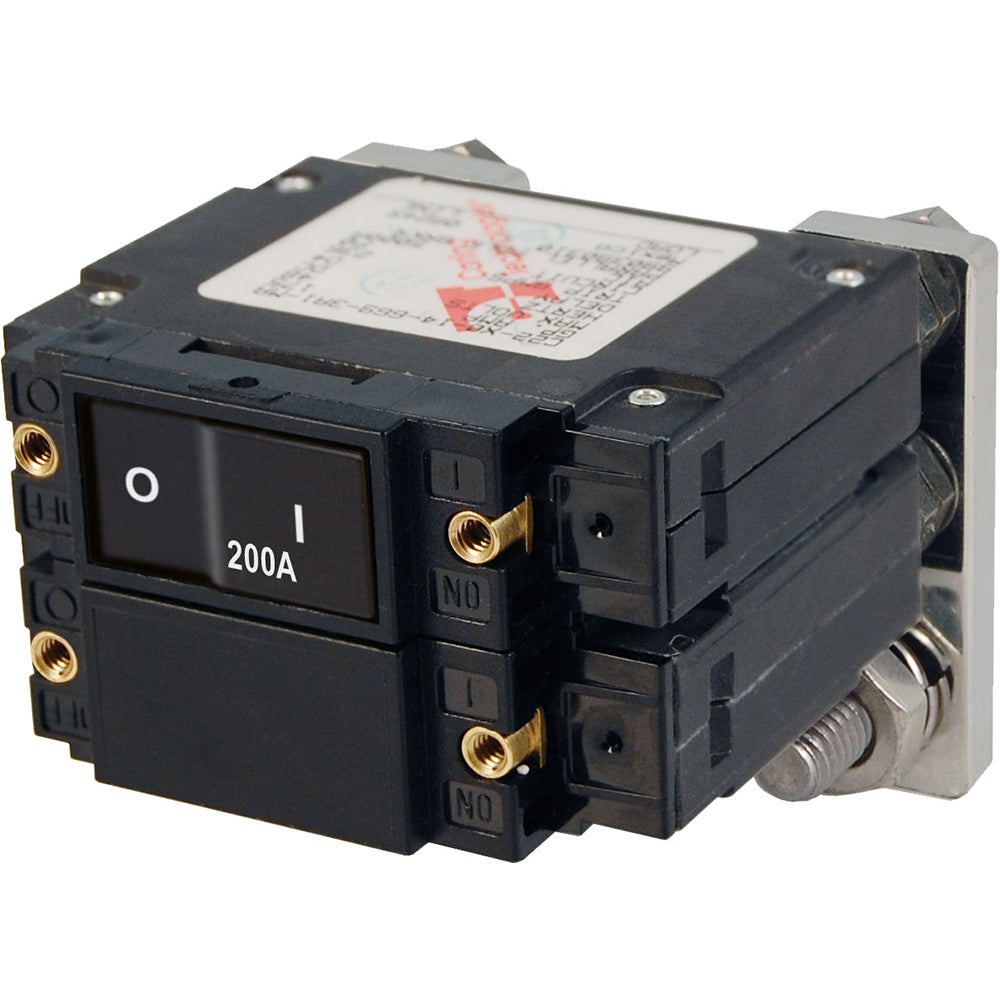 Blue Sea 7476 C Series Flat Circuit Breaker Single and Double Pole 200 Amp 7476