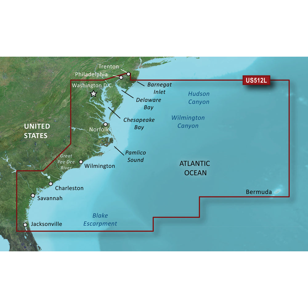 Garmin BlueChart g3 Vision HD VUS512L MidAtlantic microSDSD 010C074100