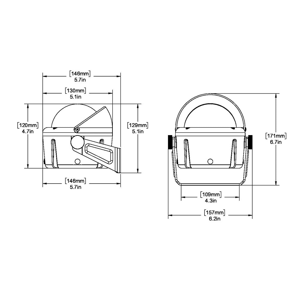 Ritchie HB741 Helmsman Compass Bracket Mount Black HB741