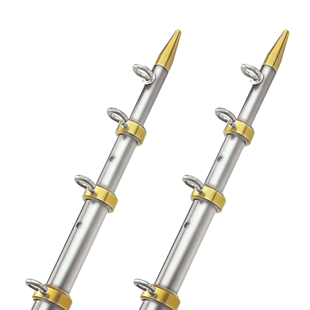 TACO 18 Telescopic Outrigger Poles HD 112 SilverGold OT0551VEL186