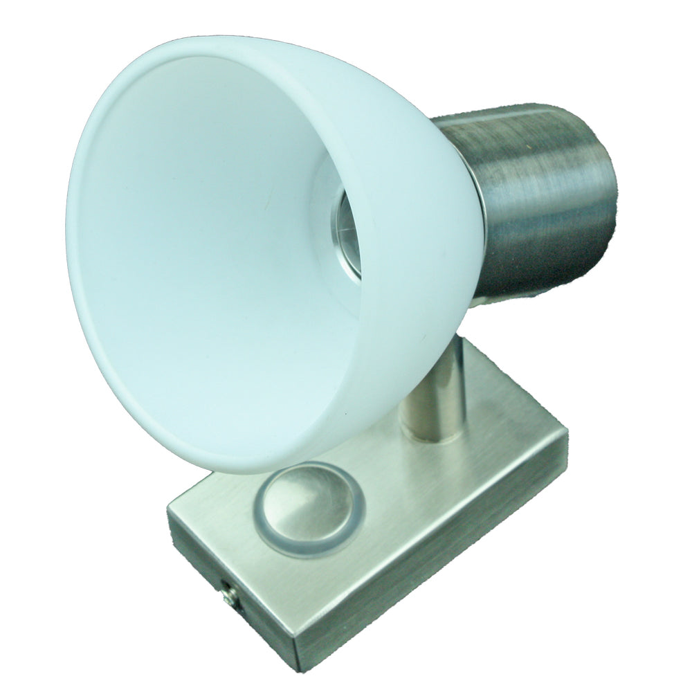 Lunasea LED Wall Mount Light Fixture Touch Dimming Brushed Nickel Warm White 3W LLB33EW81OT