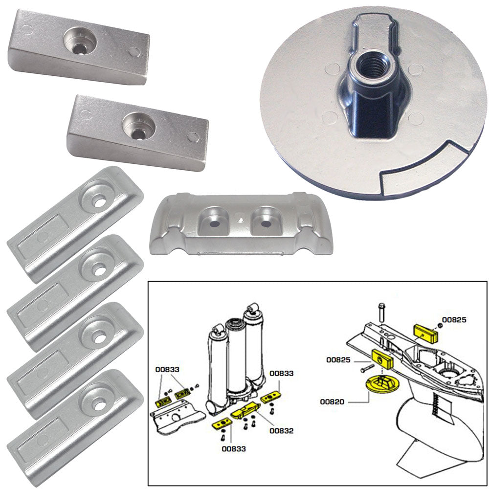 Tecnoseal Anode Kit wHardware Mercury Verado 6 Aluminum 20816AL