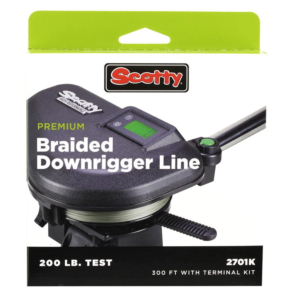 Scotty Premium Power Braid Downrigger Line 300ft of 200lb Test 2701K