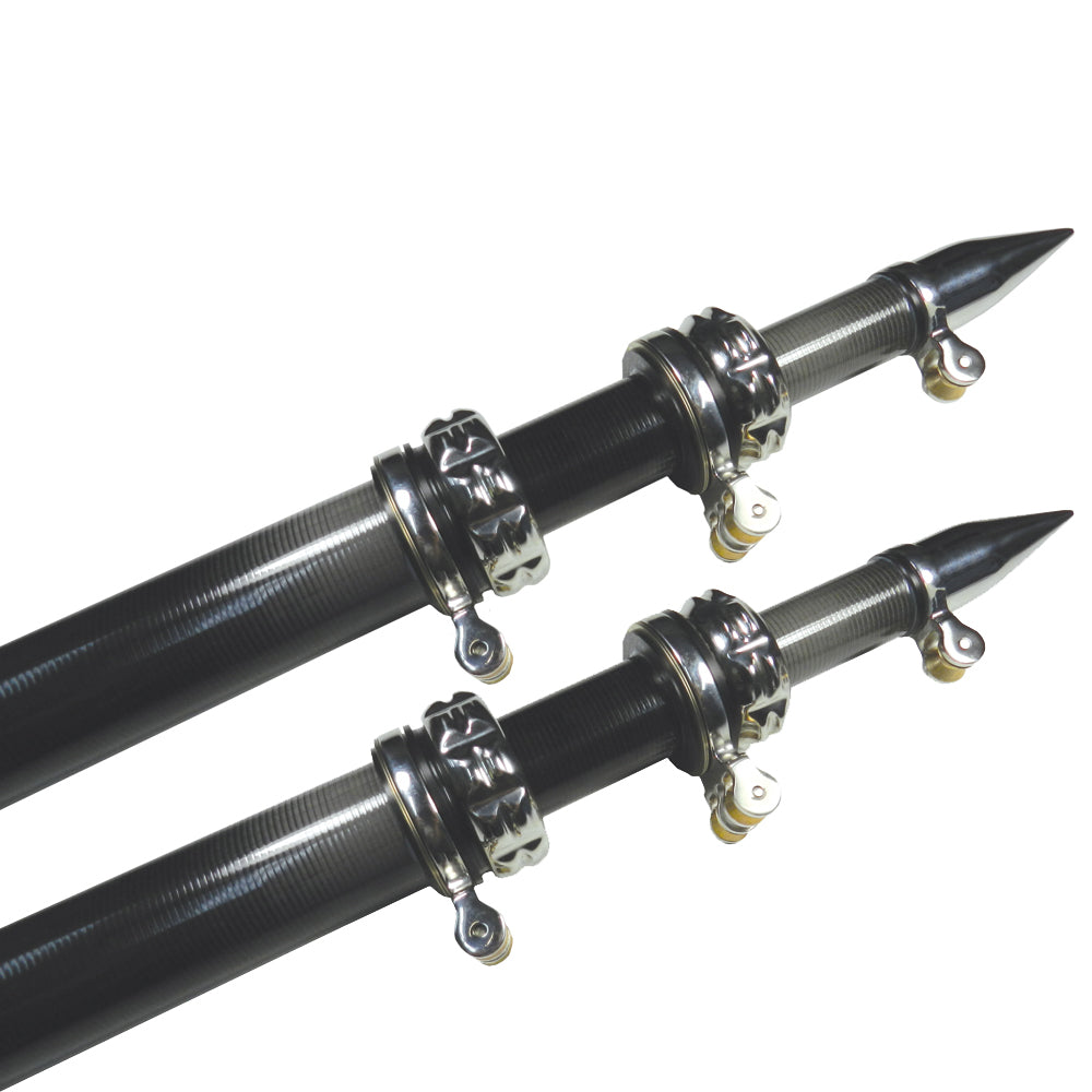 TACO 16 Carbon Fiber Outrigger Poles Pair Black OT3160CF
