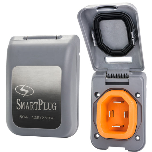 SmartPlug 50 AMP Male NonMetallic Inlet Cover  Grey BM50PG