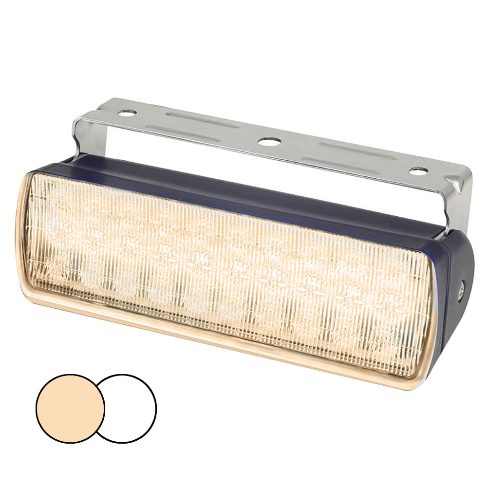 Hella Marine Sea Hawk XL Dual Color LED Floodlights Warm WhiteWhite LED Black Housing 980950081