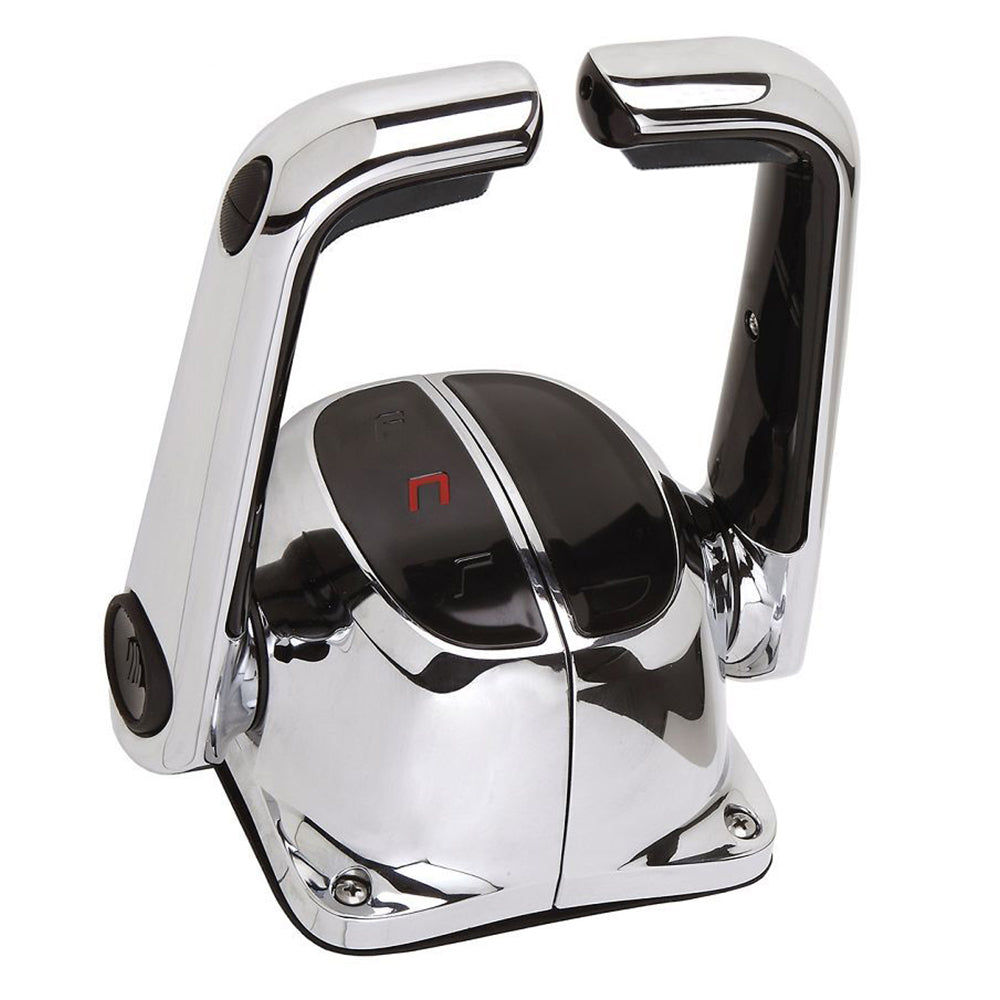 UflexTwin Lever Top Mount Control wNeutral Lock Trim Switch Chrome B502CHTL