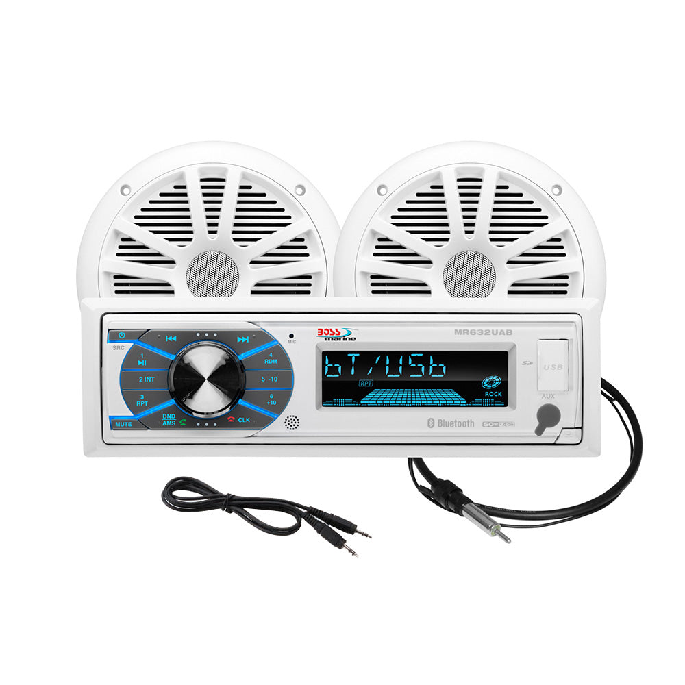 Boss Audio MCK632WB6 Marine Stereo 65 Speaker Kit White MCK632WB6