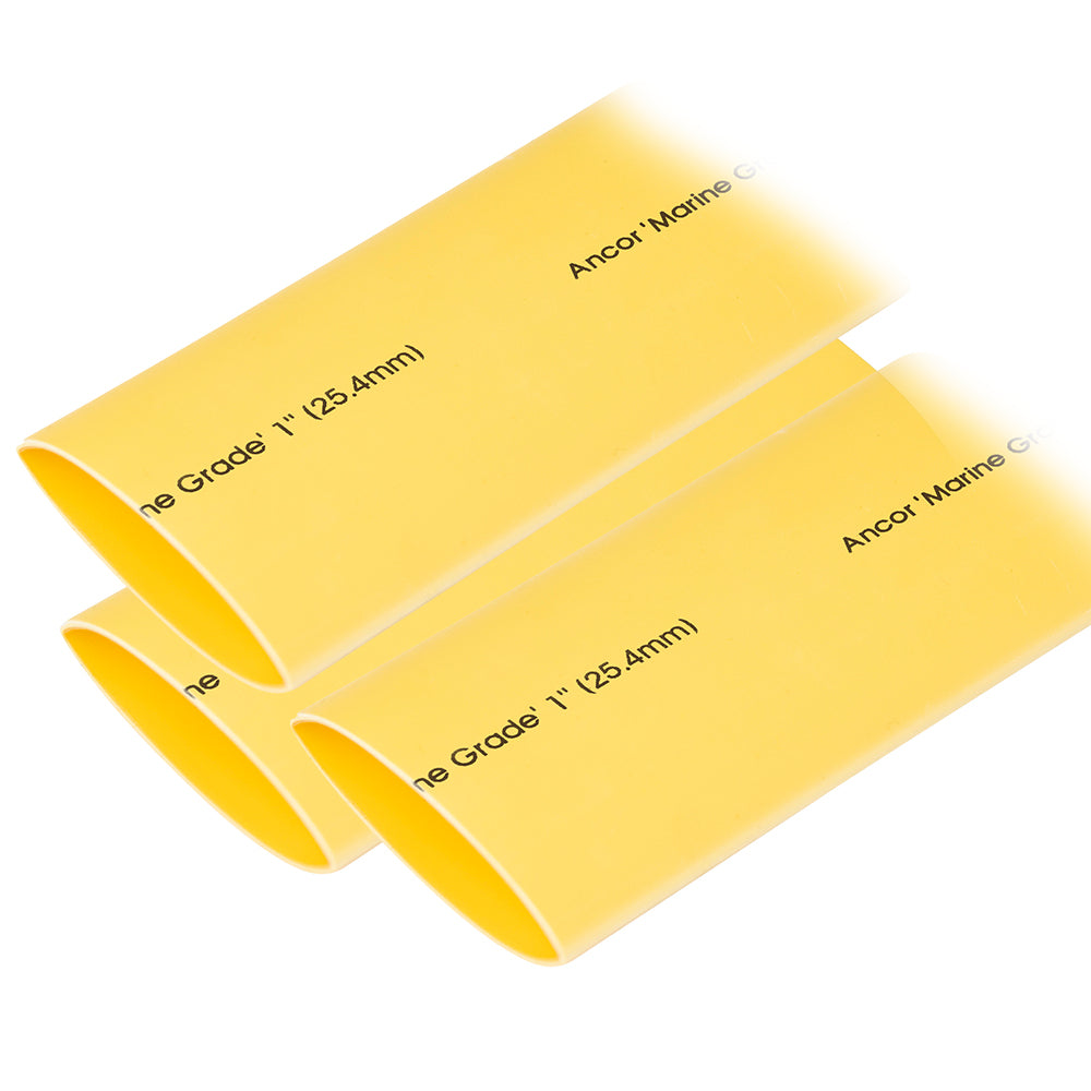Ancor Heat Shrink Tubing 1 x 12 Yellow 3 Pieces 307924