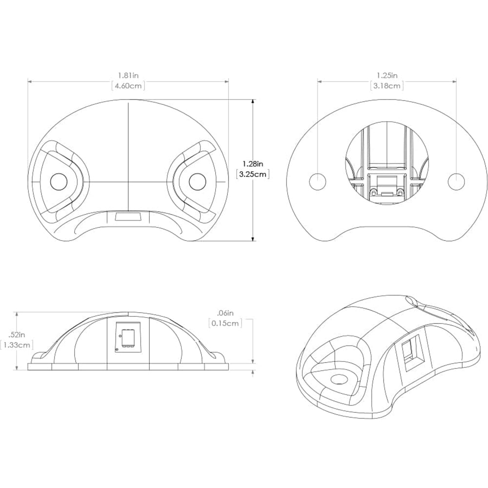 Lumitec Barbados Courtesy Accent LED Light Black wRed Light 101061