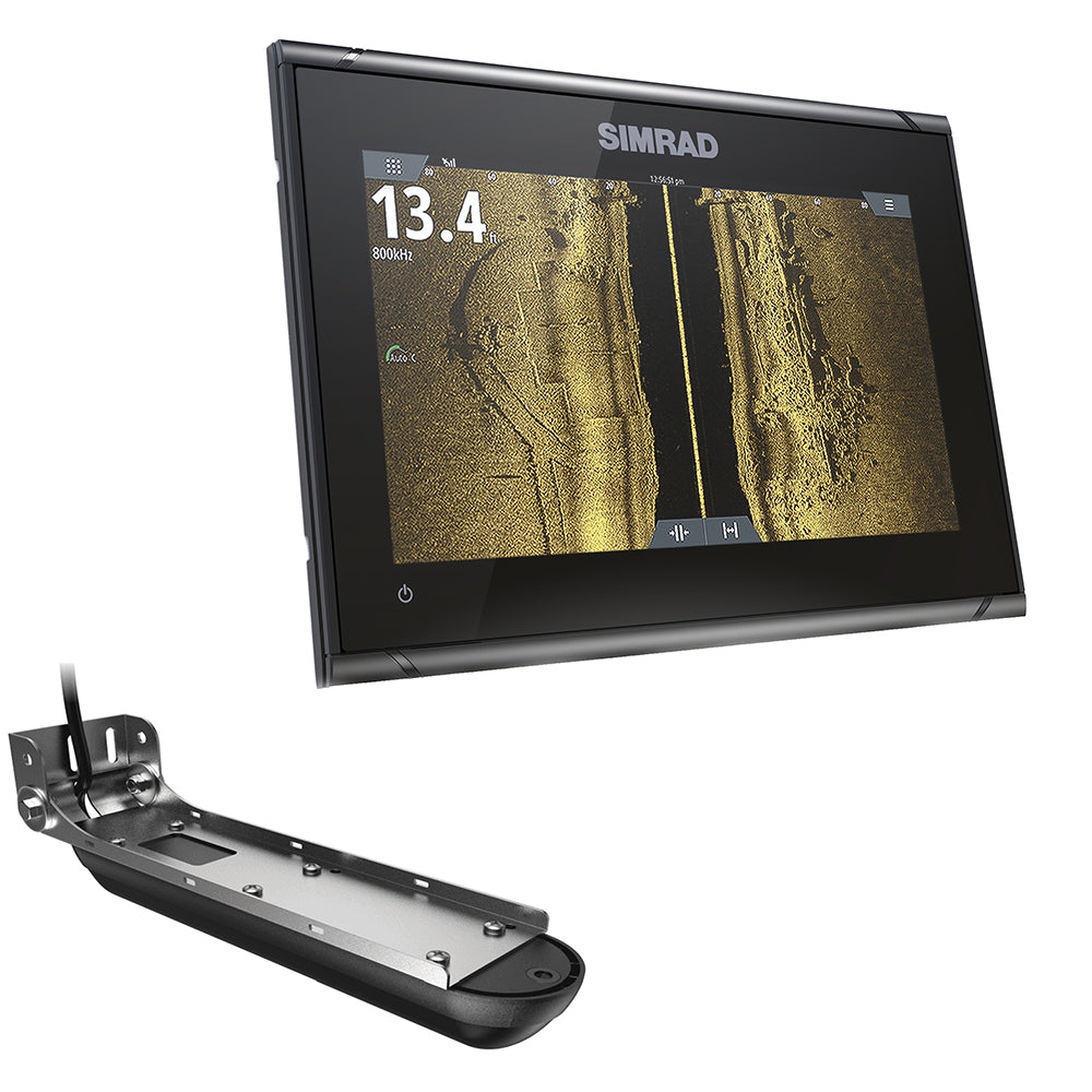 Simrad GO9 XSE ChartplotterFishfinder wActive Imaging 3in1 Transom Mount Transducer CMAP Discover Chart 00014840002