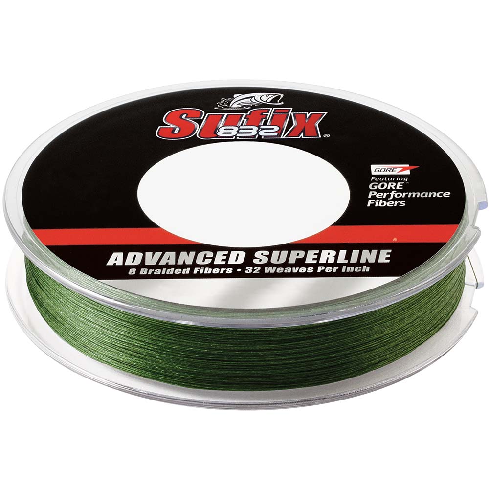 Sufix 832 Advanced Superline Braid 15lb LowVis Green 300 yds 660115G