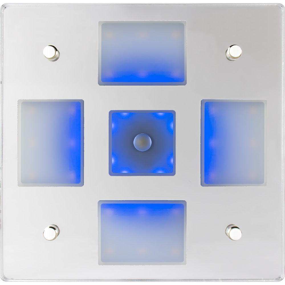SeaDog Square LED Mirror Light wOnOff Dimmer White Blue 4018403