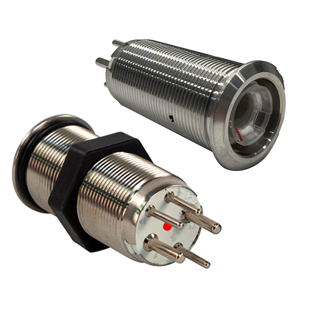 Bluewater 19mm Inrush Push Button Switch OffOn  BlueRed LED Switch Body Only 90571113