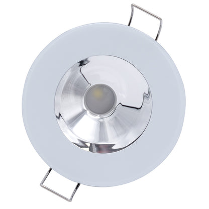 Lumitec Illusion Flush Mount LED Down Light  White  NonDimming  White Housing  Chrome Reflector 117133