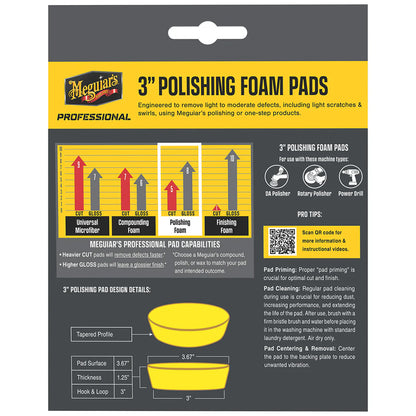 Meguiars Professional 3 Polishing Foam Pads 3Pack M3PFP3