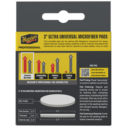 Meguiars Professional 3 Ultra Universal Microfiber Pads 3Pack M3MFP3