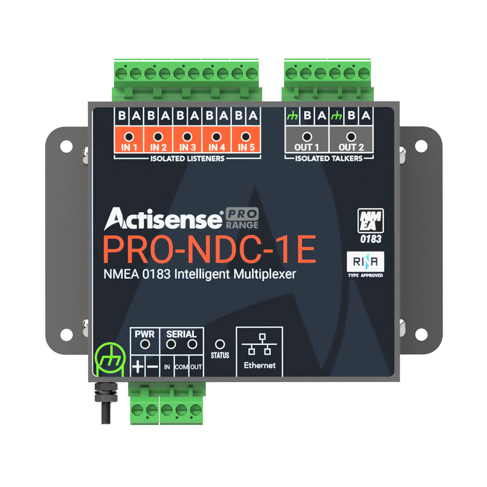 Actisense Pro NMEA 0183 Multiplexer  5 Inputs  2 ISODrive Outputs Ethernet  Serial Connections PRONDC1E