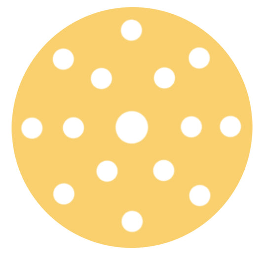 RUPES MULTIPURPOSE Paper Abrasive Discs 150mm 6  15 Holes  P80 Grit Box of 100pcs 945PD080