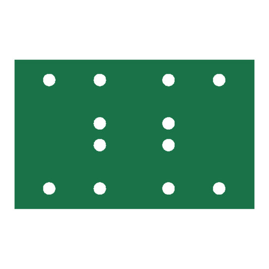 RUPES PROCUT Film Abrasive Sheet 80mm x130mm 315 x 51  12 Holes  P68 Grit Box of 100pcs 945FB080