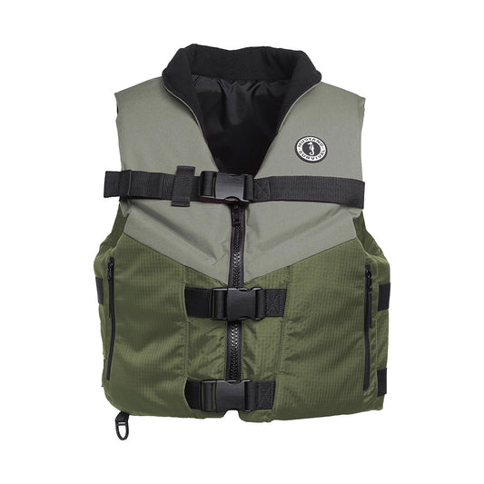Mustang Accel Foam Vest  GreenGrey  XL MV4627833XL