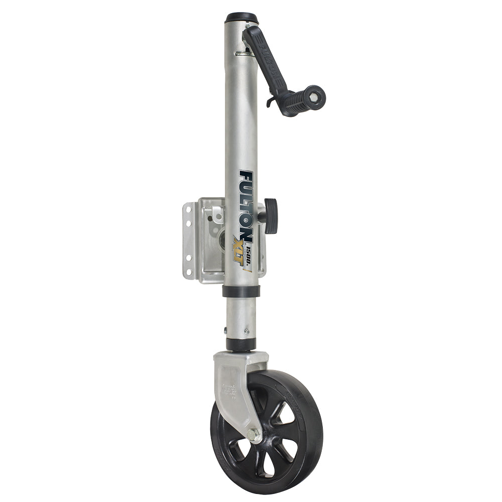 Fulton XLT 1500 lbs Swing Away BoltOn Jack w12 Travel  8 Poly Wheel  Sharkskin Finish 141133