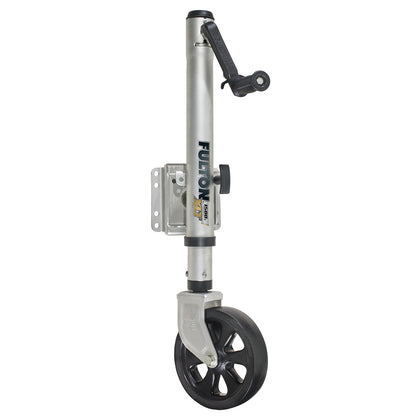 Fulton XLT 1500 lbs Swing Away BoltOn Jack w12 Travel  8 Poly Wheel  Sharkskin Finish 141133