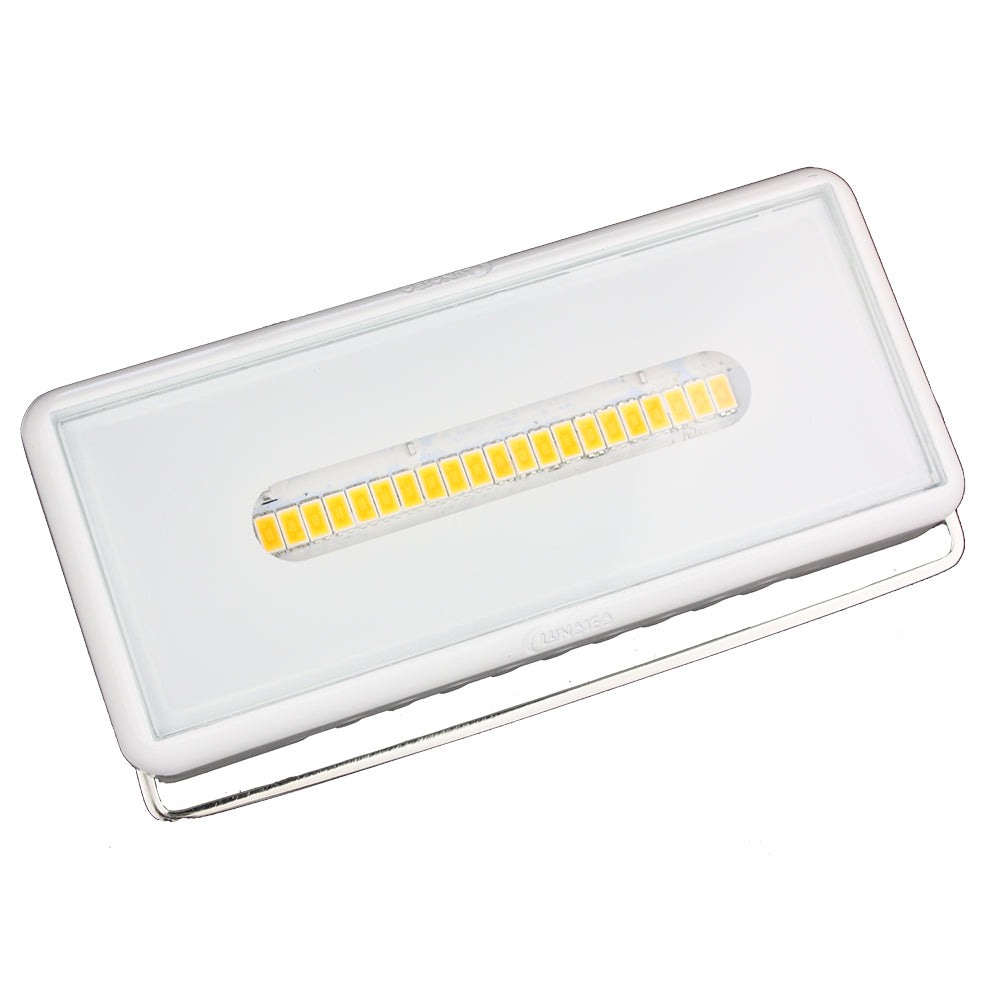 Lunasea 1600 Lumen InteriorExterior Adjustable Area Light wStainless Steel Swivel Mounting Bracket  White LLB61WO8100