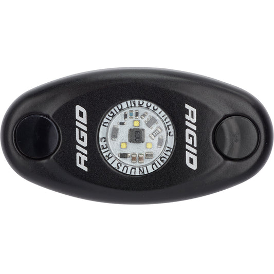 RIGID Industries ASeries Black Low Power LED Light  Single  Cool White 480033