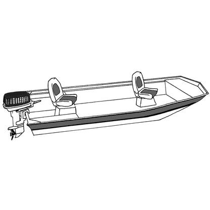 Carver Performance PolyGuard StyledtoFit Boat Cover f165 Open Jon Boats  Shadow Grass 74203CSG
