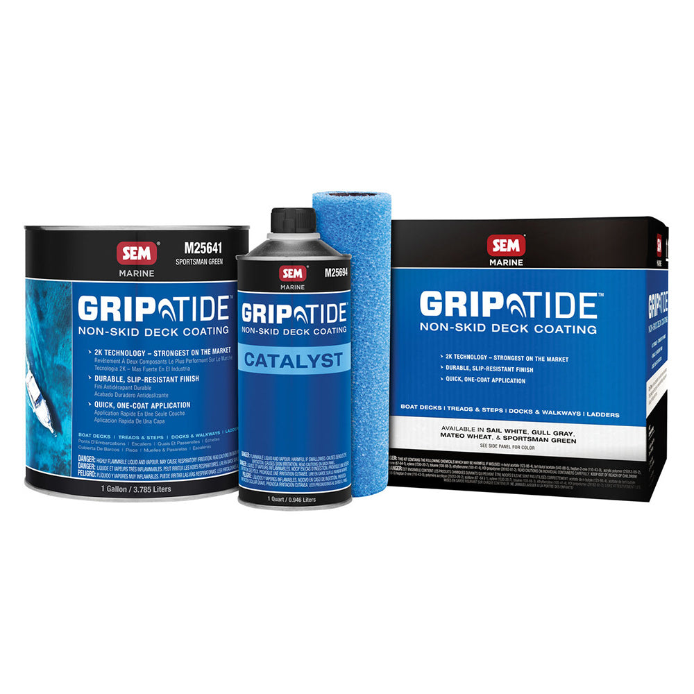 SEM GripTide NonSkid Deck Coating Kit  Sportsman Green M25640