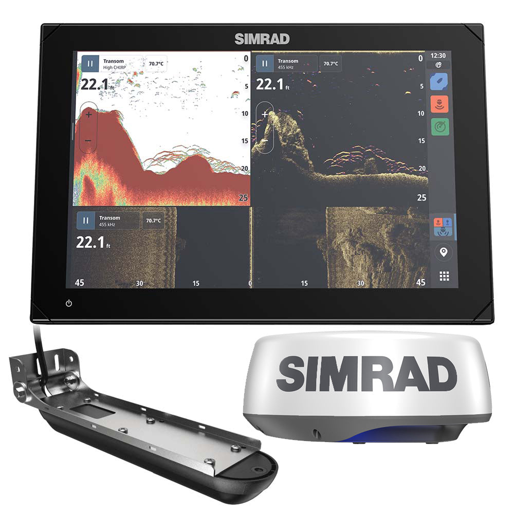 Simrad NSX 3012 Radar Bundle  HALO20 Radar Dome  Active Imaging 3in1 Transducer 00015378001
